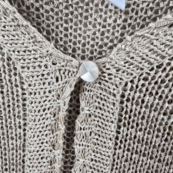 Sag Harbor Womens Extra Large Beige Knit Cardigan Sweater 100% Polyester - Picture 4 of 6